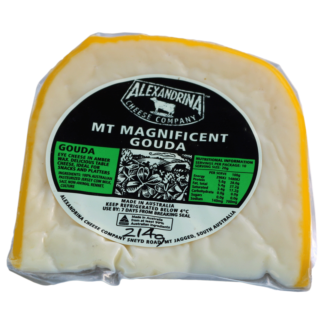 Mt Magnificent Gouda - Alexandrina Cheese Co. - 180g - 189g