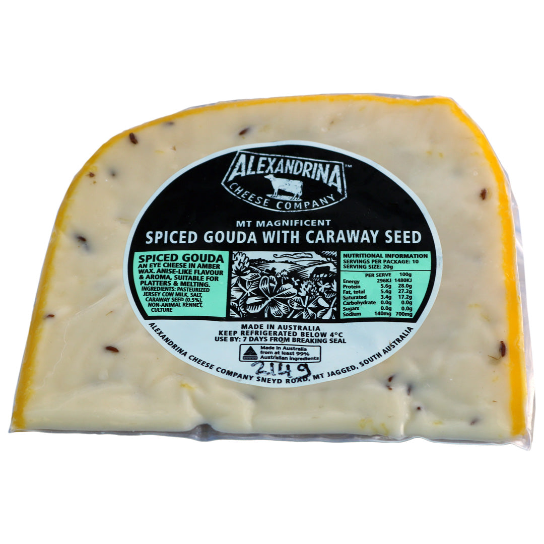 Spiced Gouda - Alexandrina Cheese Co. - 180g - 189g
