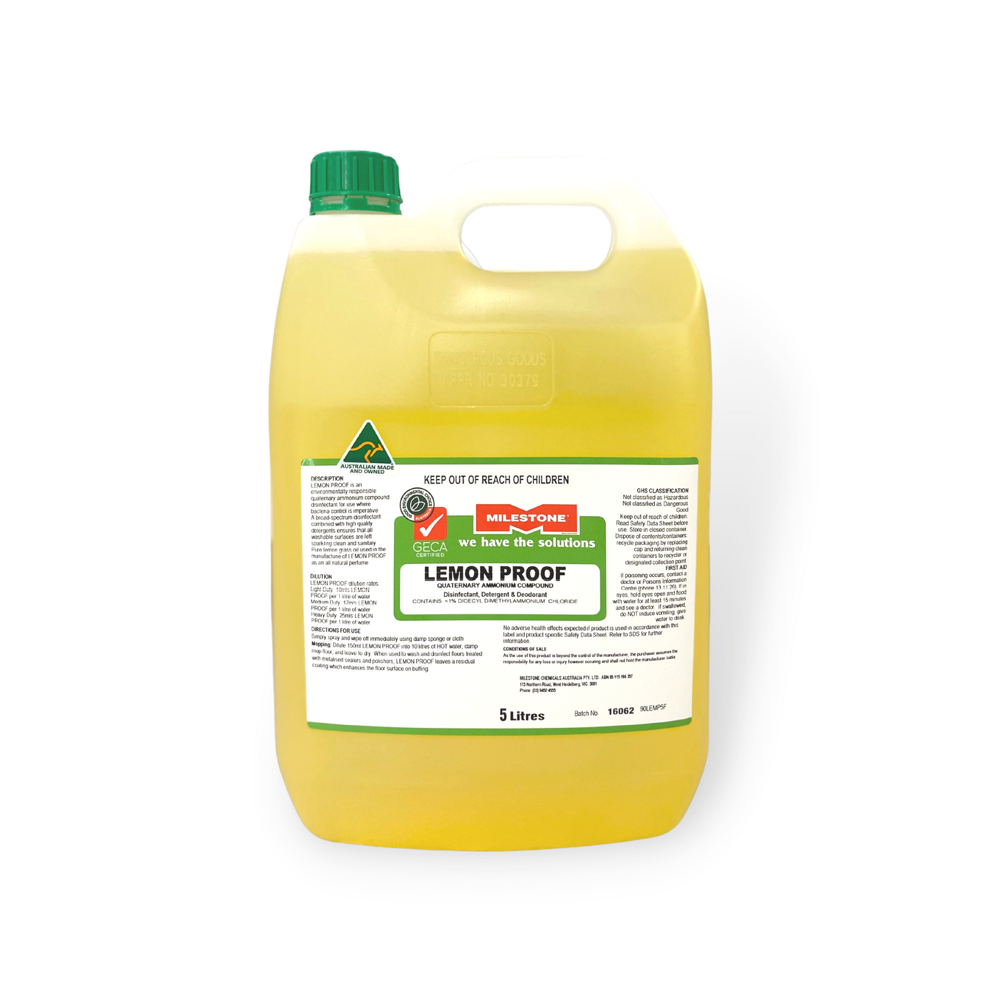 Disinfectant, Detergent & Deodorant - Lemon Proof - per 50ml