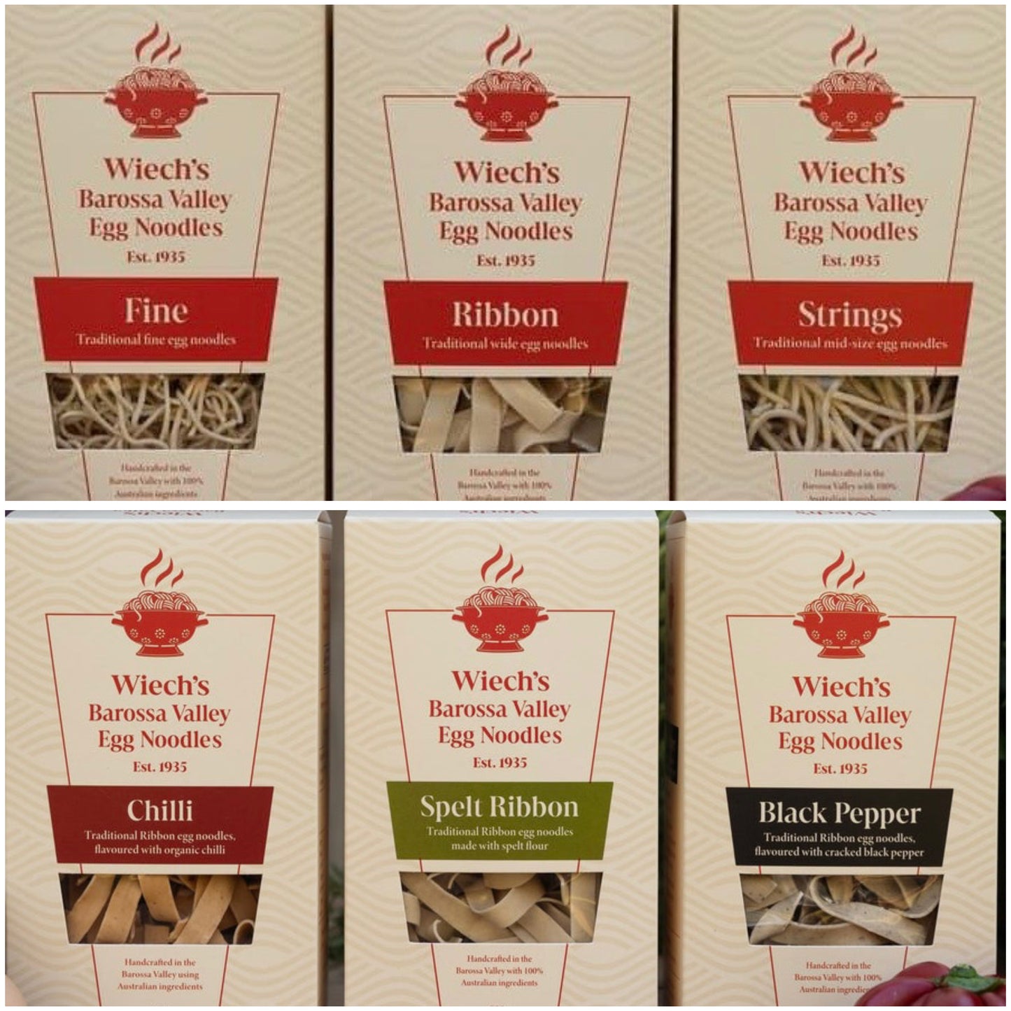 Egg Noodles - Wiech's Barossa Valley - 500g - Black Pepper