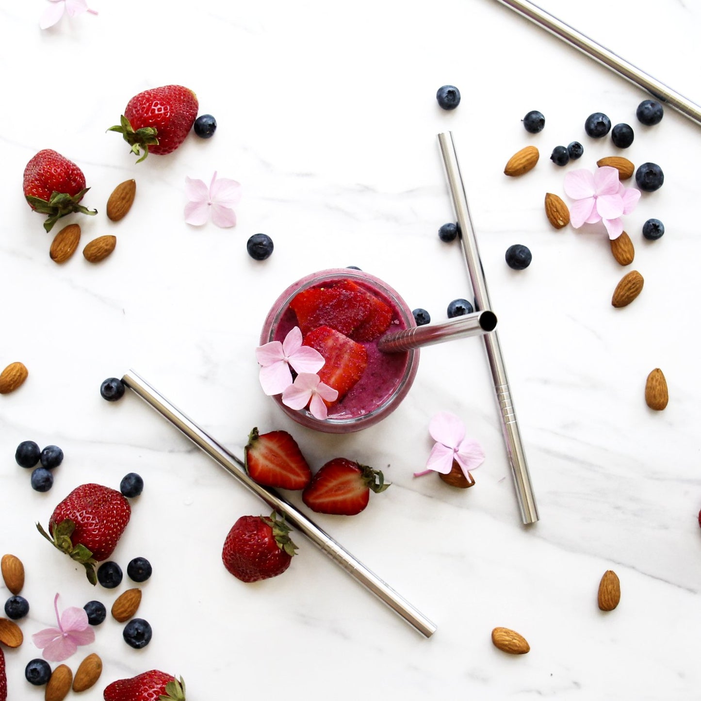 Stainless Steel Straws - Ever Eco - Silver / Smoothie - Single