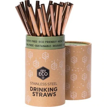 Stainless Steel Straws - Ever Eco - Rose Gold / Straight - Single
