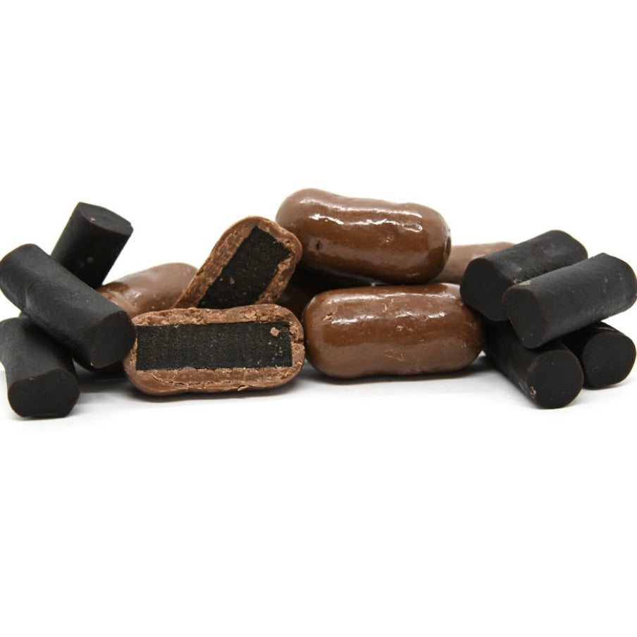 Jumbo Licorice Bullets Milk Choc Bulk per 10g Illalangi Gourmet