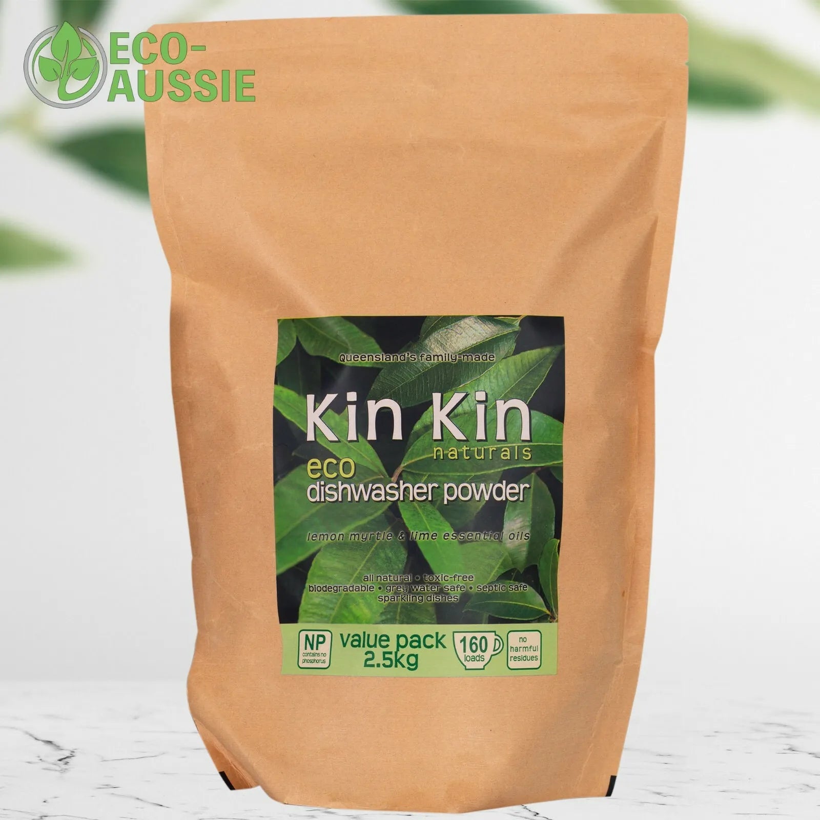 Dishwashing Powder - Lime Essential Oils - Kin Kin Natural -2.5kg - 2.5kg