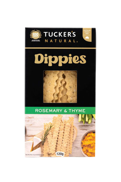 Tucker's Artisan Crackers - Dippies Rosemary & Thyme - 120g