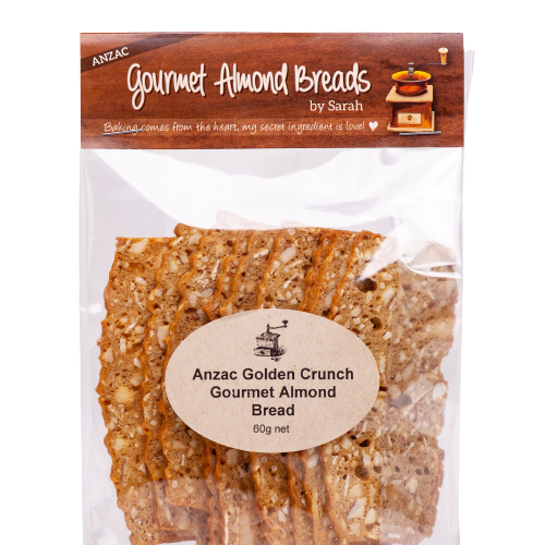 Gourmet Almond Bread - Anzac Golden Crunch - 60g