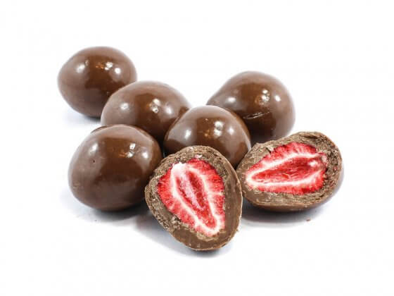 Freeze Dried Strawberry - Milk Choc Coated - Bulk - per 10g -