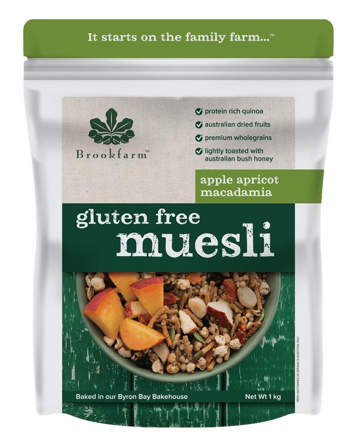 Brookfarm - Muesli - Gluten Free Apple Apricot - 1kg -