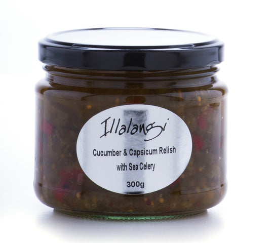 Illalangi Handmade - Cucumber & Capsicum Relish with Sea Celery - 300g -