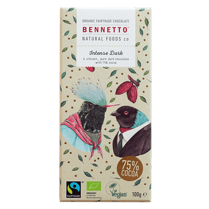 Organic Fairtrade Chocolate - Bennetto - Intense Dark