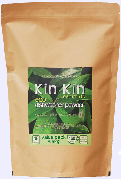 Kin Kin Natural - Dishwasher Powder - Lemon Myrtle & Lime essential oils - 2.5kg