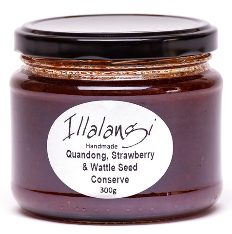 Illalangi Handmade - Quandong, Strawberry and Wattleseed Conserve - 300g -