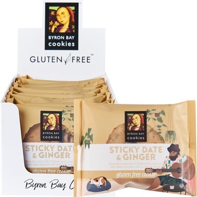 Byron Bay - Gluten Free Cookies - 60g - Sticky Date & Ginger