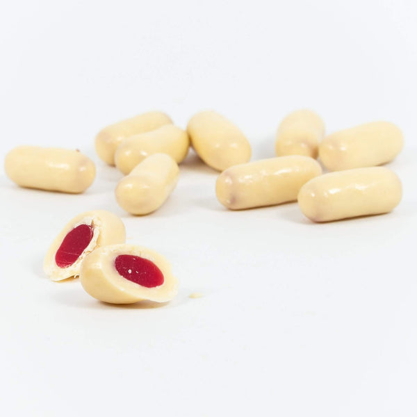 Licorice Bullets - White Choc Raspberry - Bulk - per 10g -