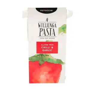 Willunga Pasta - Chilli and Garlic Fettucini - Gluten Free - 200g -