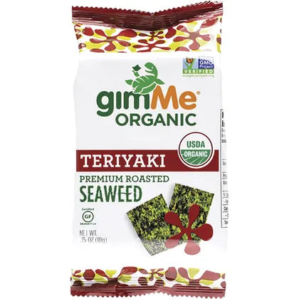 GimMe GimMe produces low-calorie, nutrient-rich Roasted Seaweed Snacks - Roasted Seaweed Snacks - Teriyaki