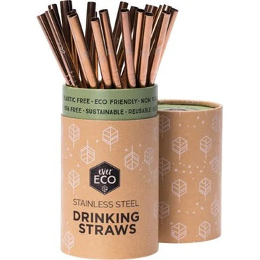 Ever Eco - Stainless Steel Straws - Rose Gold / Straight - Single