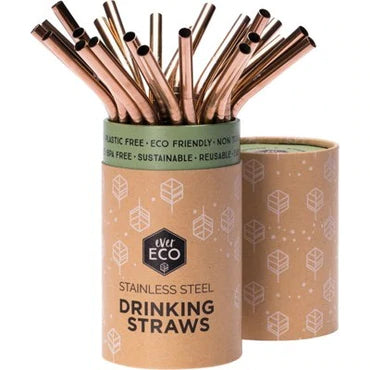 Ever Eco - Stainless Steel Straws - Rose Gold / Bent - Single