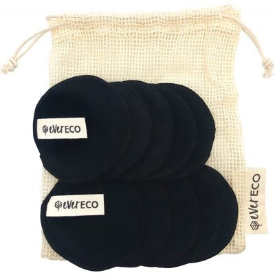Ever Eco - Reusable Bamboo Facial Pads - 10 pack - Black