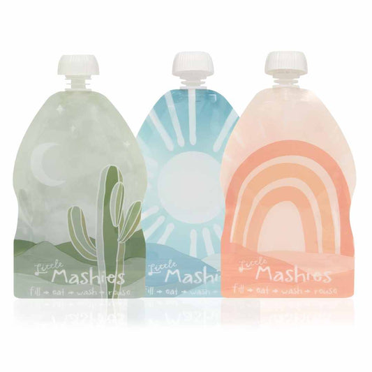 Reusable Yoghurt Squeeze Pouch - Boho - Little Mashies - Rainbow