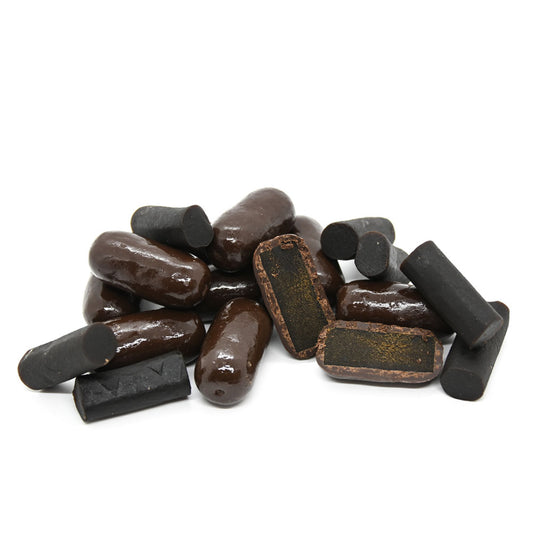 Jumbo Licorice Bullets - Dark Choc - Bulk - per 10g -