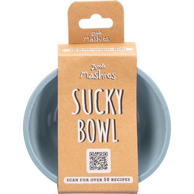 Little Mashies - Baby Cutlery and Plates Set - Dusty Blue / Sucky Bowl