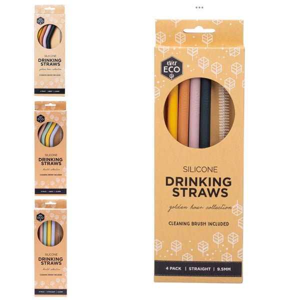Ever Eco - Silicone Straws - 4 pack -