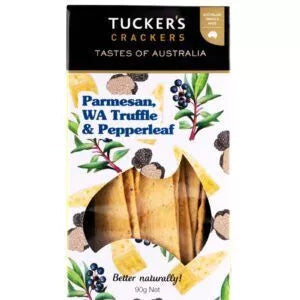 Tuckers Natural Crackers - 90g - Parmesan WA Truffle & Pepperleaf